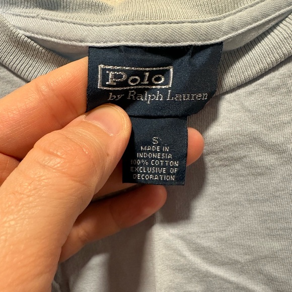 Ralph Lauren - T-Shirt - Crew Neck - Size Small - Light Blue - Picture 3 of 4